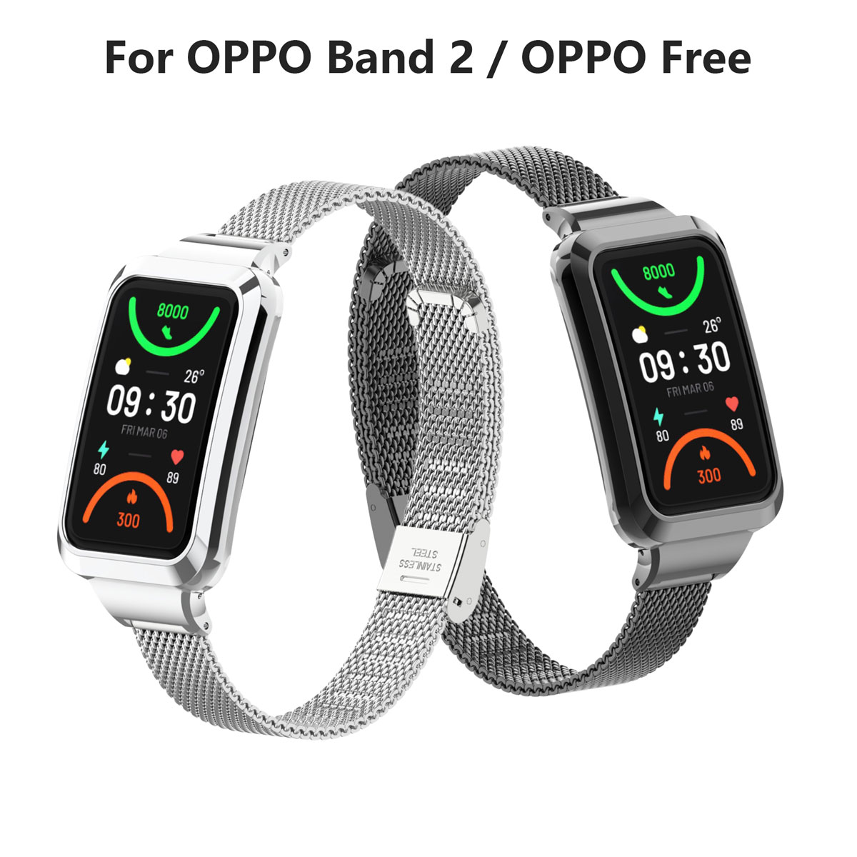 Mesh Strap Metal - Suitable for Oppo Band 2 Stainless