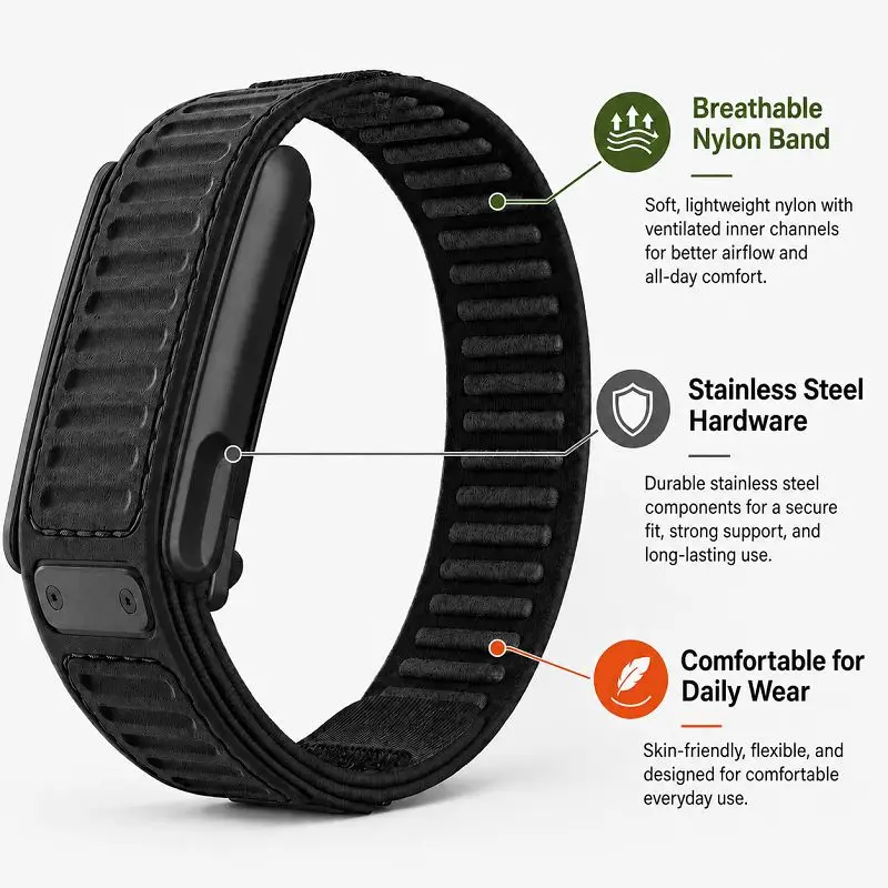 Nylon Silicone Loop Watch Band - Sport Loop Velcro recension och pris