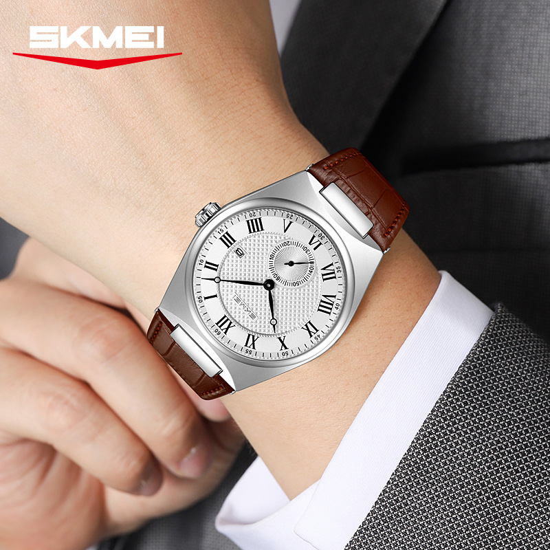 SKMEI 9390 Elegant Men's Quart - Leather Watch Band Men recension och pris