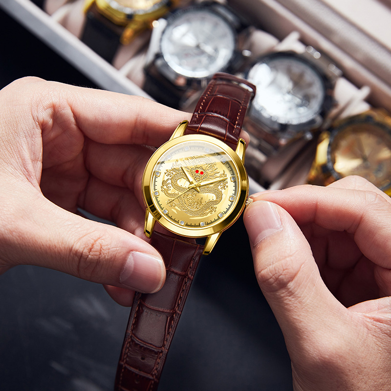 Men Quartz Watch Leather Strap - Leather Watch Band Men recension och pris